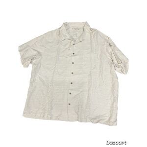 New. Caribbean Pure Silk short sleeve casual button-down shirt size 4XB